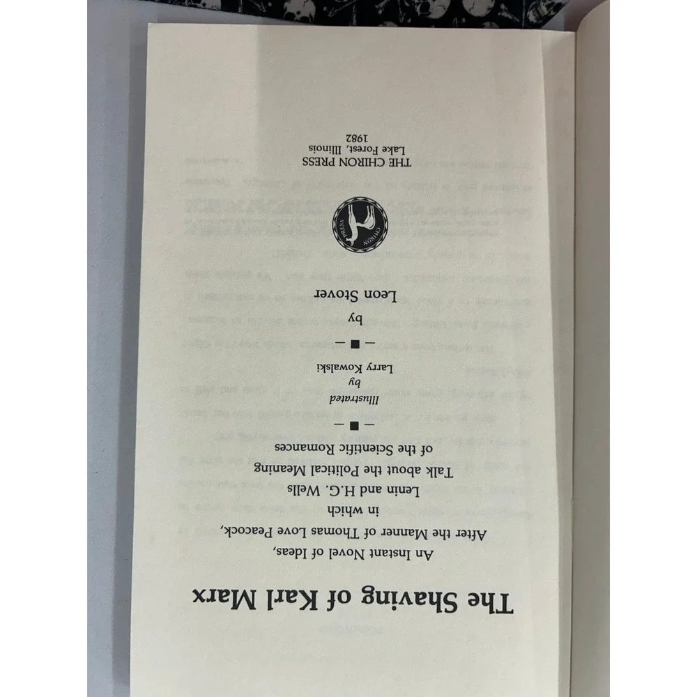 The Shaving of Karl Marx Leon Stover 1982 First‎ Printing Political Satire
